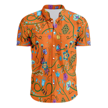 Load image into Gallery viewer, Fresh Fleur Carrot Hawaiian-Style Button Up Shirt
