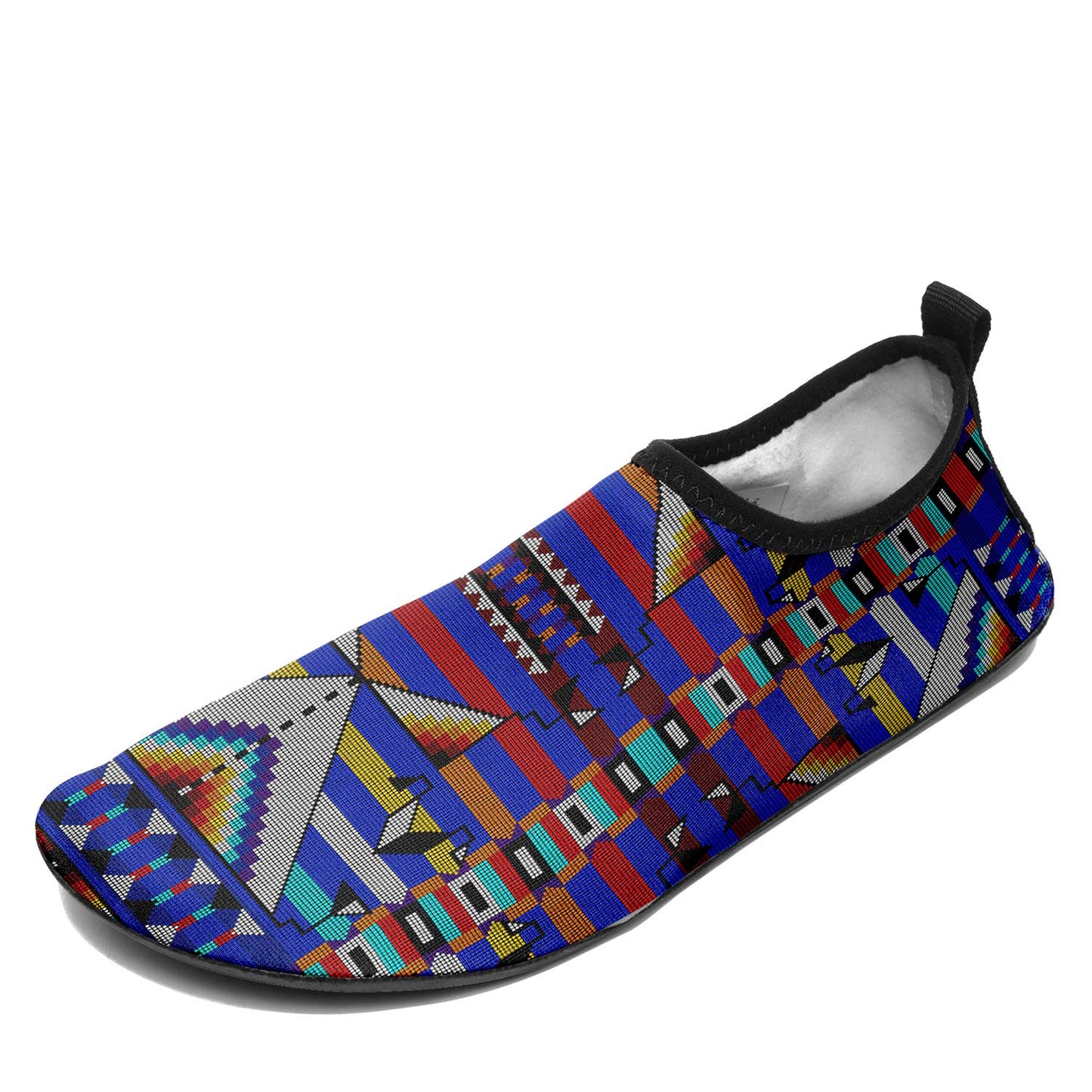 Medicine Blessing Blue Kid's Sockamoccs Slip On Shoes