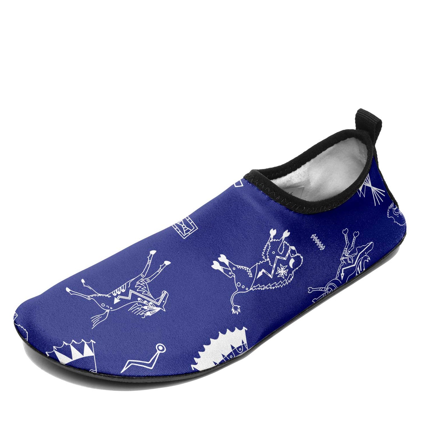 Ledger Dabbles Blue Kid's Sockamoccs Slip On Shoes