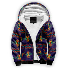 Load image into Gallery viewer, Dreams of Ancestors Indigo Sherpa Hoodie
