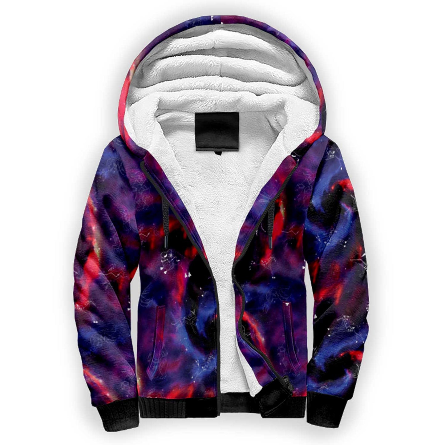 Animal Ancestors 3 Blue Pink Swirl Sherpa Hoodie