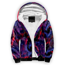 Load image into Gallery viewer, Animal Ancestors 3 Blue Pink Swirl Sherpa Hoodie
