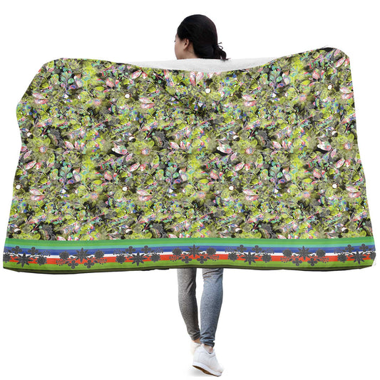 Culture in Nature Green Hooded Blanket