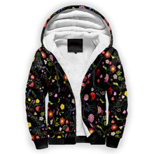 Load image into Gallery viewer, Nipin Blossom Midnight Sherpa Hoodie
