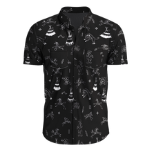 Load image into Gallery viewer, Ledger Dables Black Hawaiian-Style Button Up Shirt
