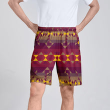 Load image into Gallery viewer, Gold Wool Athletic Shorts with Pockets
