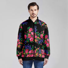 Load image into Gallery viewer, Kokum&#39;s Revenge Black Youth Zippered Collared Lightweight Jacket
