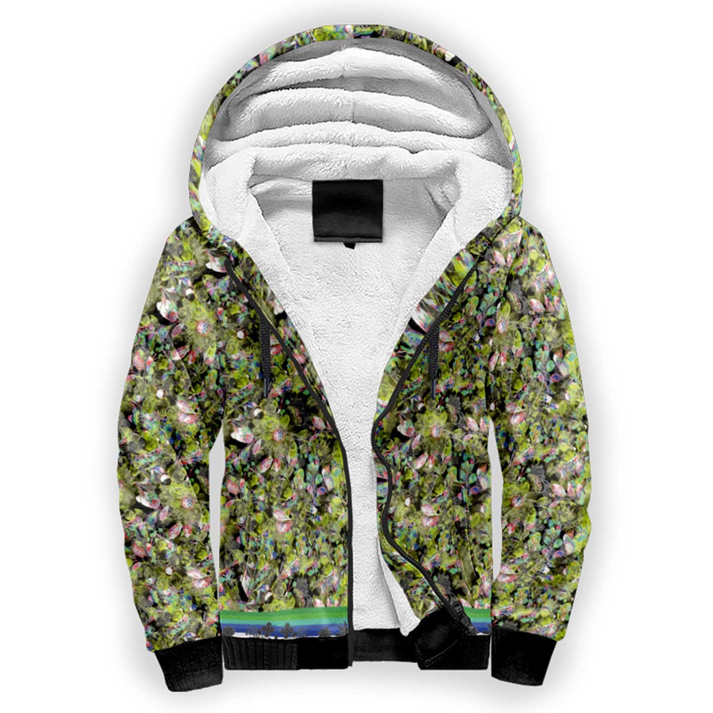 Culture in Nature Green Leaf Sherpa Hoodie