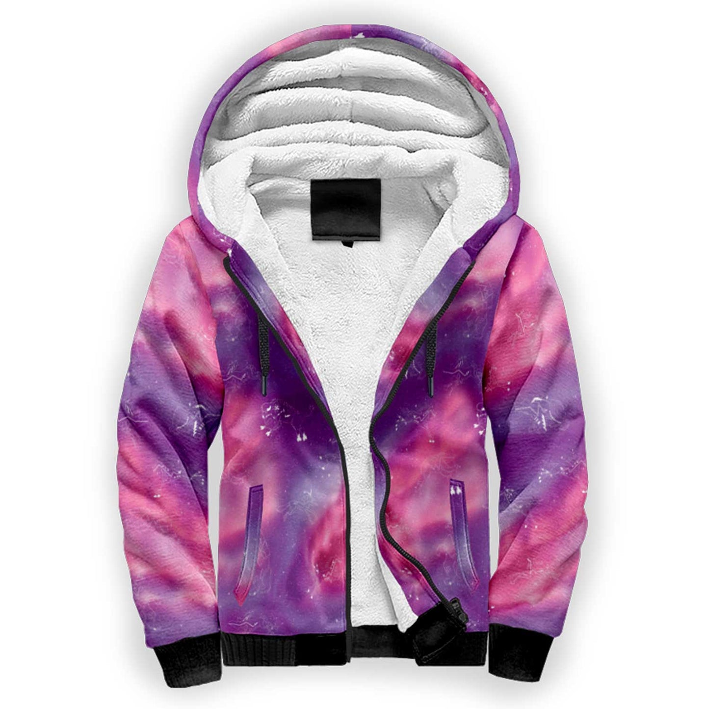 Animal Ancestors 7 Aurora Gases Pink and Purple Sherpa Hoodie