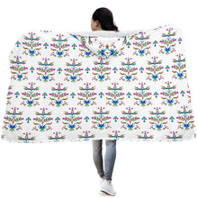 Load image into Gallery viewer, Dakota Damask White Hooded Blanket
