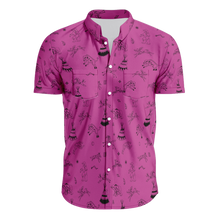 Load image into Gallery viewer, Ledger Dables Magenta Hawaiian-Style Button Up Shirt
