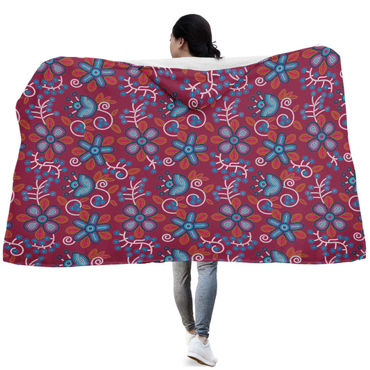 Cardinal Garden Hooded Blanket