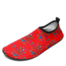 Load image into Gallery viewer, Dakota Damask Red Kid&#39;s Sockamoccs Slip On Shoes
