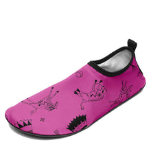 Load image into Gallery viewer, Ledger Dabbles Magenta Kid&#39;s Sockamoccs Slip On Shoes
