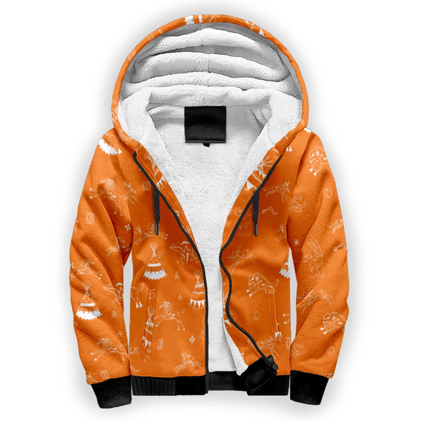 Ledger Dabbles Orange Sherpa Hoodie