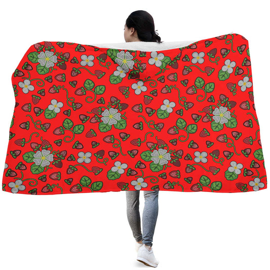 Strawberry Dreams Fire Hooded Blanket