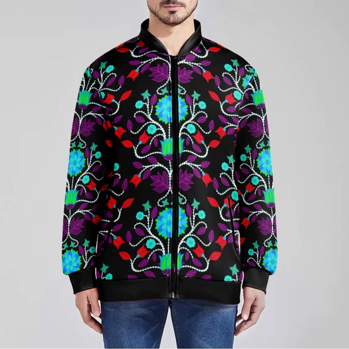 Floral Beadwork Lightweight Jacket