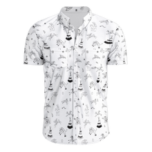 Load image into Gallery viewer, Ledger Dables White Hawaiian-Style Button Up Shirt
