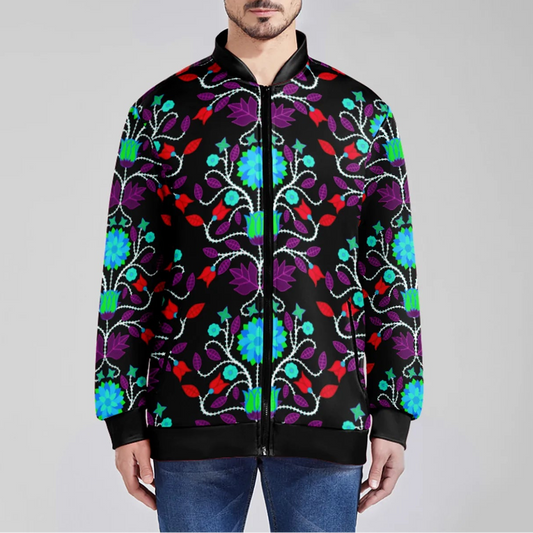 Floral Beadwork Four Clans Winter Youth Lightweight Jacket