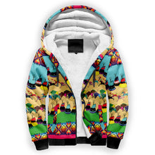 Load image into Gallery viewer, Horses and Buffalo Ledger Pink Sherpa Hoodie
