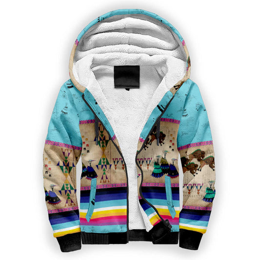 Buffalos Running Sky Sherpa Hoodie