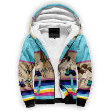 Load image into Gallery viewer, Buffalos Running Sky Sherpa Hoodie
