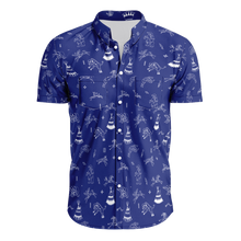 Load image into Gallery viewer, Ledger Dables Blue Hawaiian-Style Button Up Shirt
