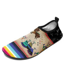 Load image into Gallery viewer, Buffalos Running Black Sky Kid&#39;s Sockamoccs Slip On Shoes
