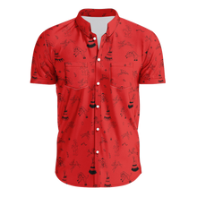 Load image into Gallery viewer, Ledger Dables Red Hawaiian-Style Button Up Shirt
