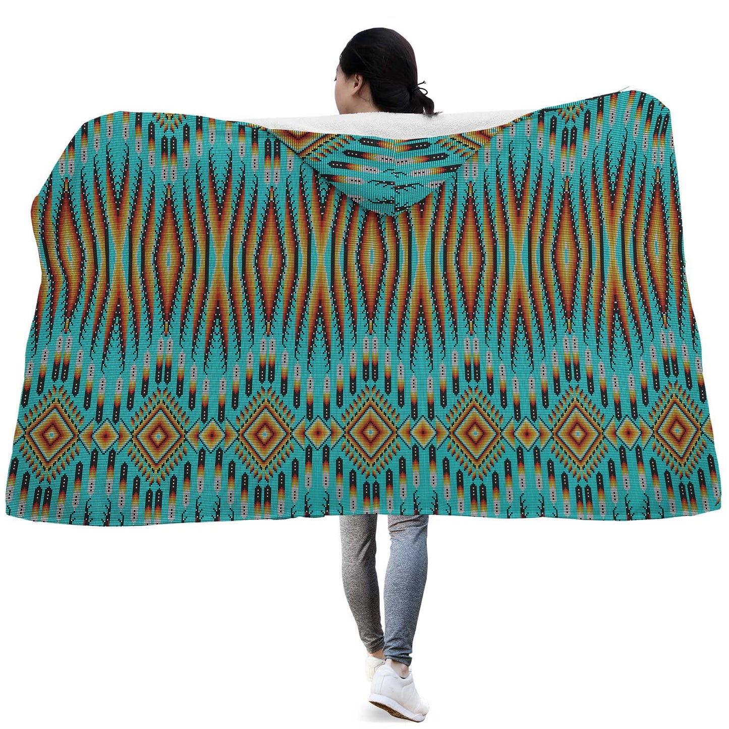 Fire Feather Hooded Blanket