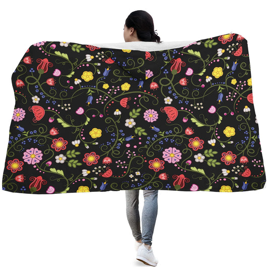 Nipin Blossom Midnight Hooded Blanket