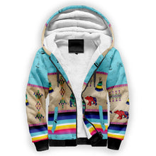 Load image into Gallery viewer, Bear Ledger Sky Sherpa Hoodie
