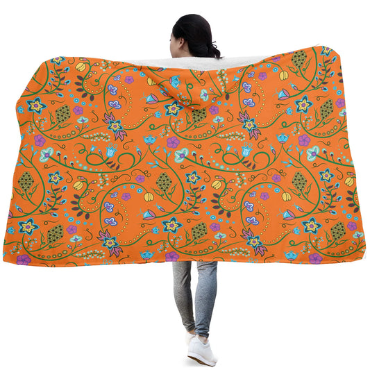 Fresh Fleur Carrot Hooded Blanket