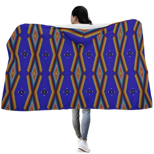 Diamond in the Bluff Blue Hooded Blanket