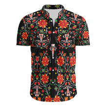 Load image into Gallery viewer, Floral Beadwork Six Bands Hawaiian-Style Button Up Shirt
