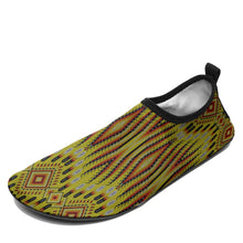 Load image into Gallery viewer, Fire Feather Yellow Kid&#39;s Sockamoccs Slip On Shoes
