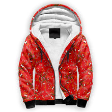 Load image into Gallery viewer, Willow Bee Cardinal Sherpa Hoodie
