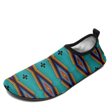 Load image into Gallery viewer, Diamond in the Bluff Turquoise Kid&#39;s Sockamoccs Slip On Shoes
