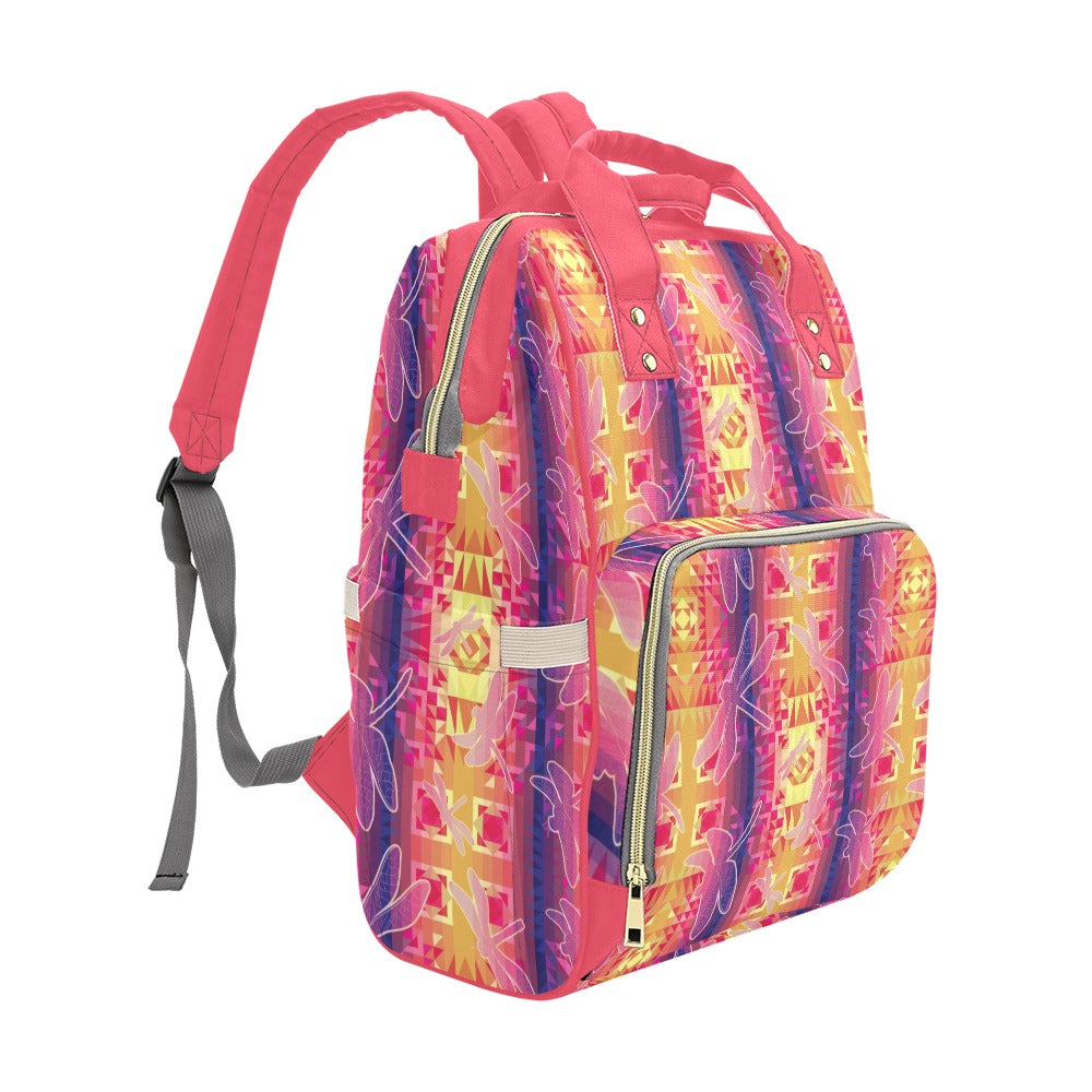 Kaleidoscope Dragonfly Multi-Function Diaper Backpack/Diaper Bag