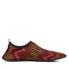 Load image into Gallery viewer, Fire Feather Red Kid&#39;s Sockamoccs Slip On Shoes
