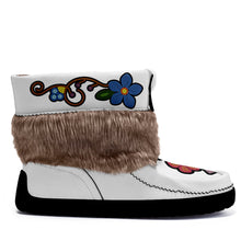 Load image into Gallery viewer, Flower Beadwork People Real Leather MocLux Short Style with Fur
