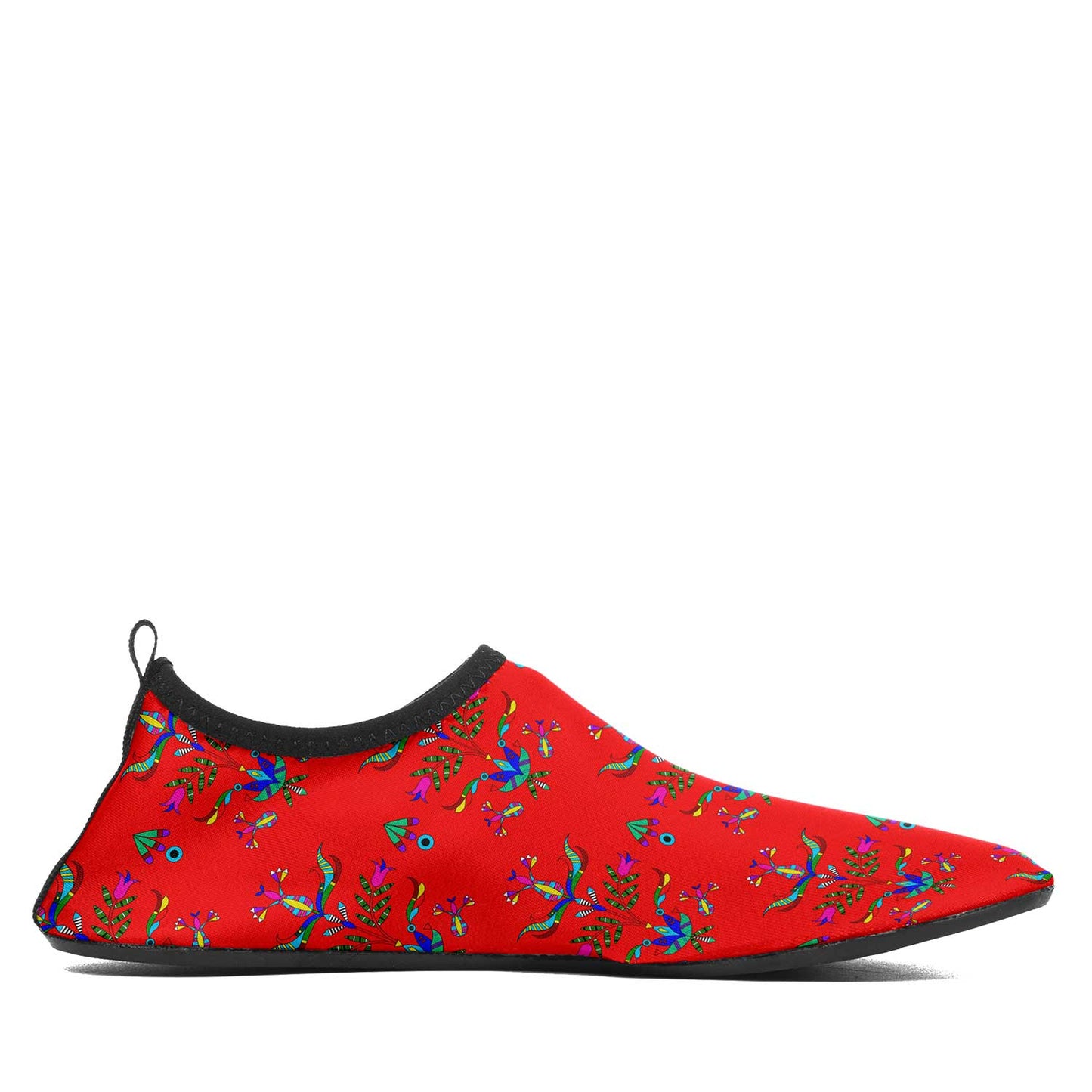 Dakota Damask Red Kid's Sockamoccs