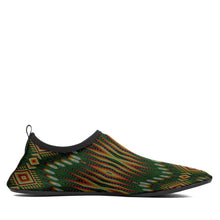 Load image into Gallery viewer, Fire Feather Green Kid&#39;s Sockamoccs Slip On Shoes
