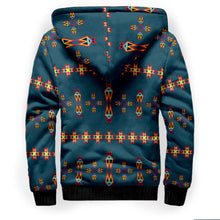 Load image into Gallery viewer, Four Directions Lodges Ocean Sherpa Hoodie
