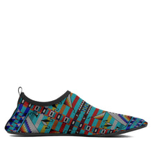 Load image into Gallery viewer, Medicine Blessing Turquoise Kid&#39;s Sockamoccs Slip On Shoes
