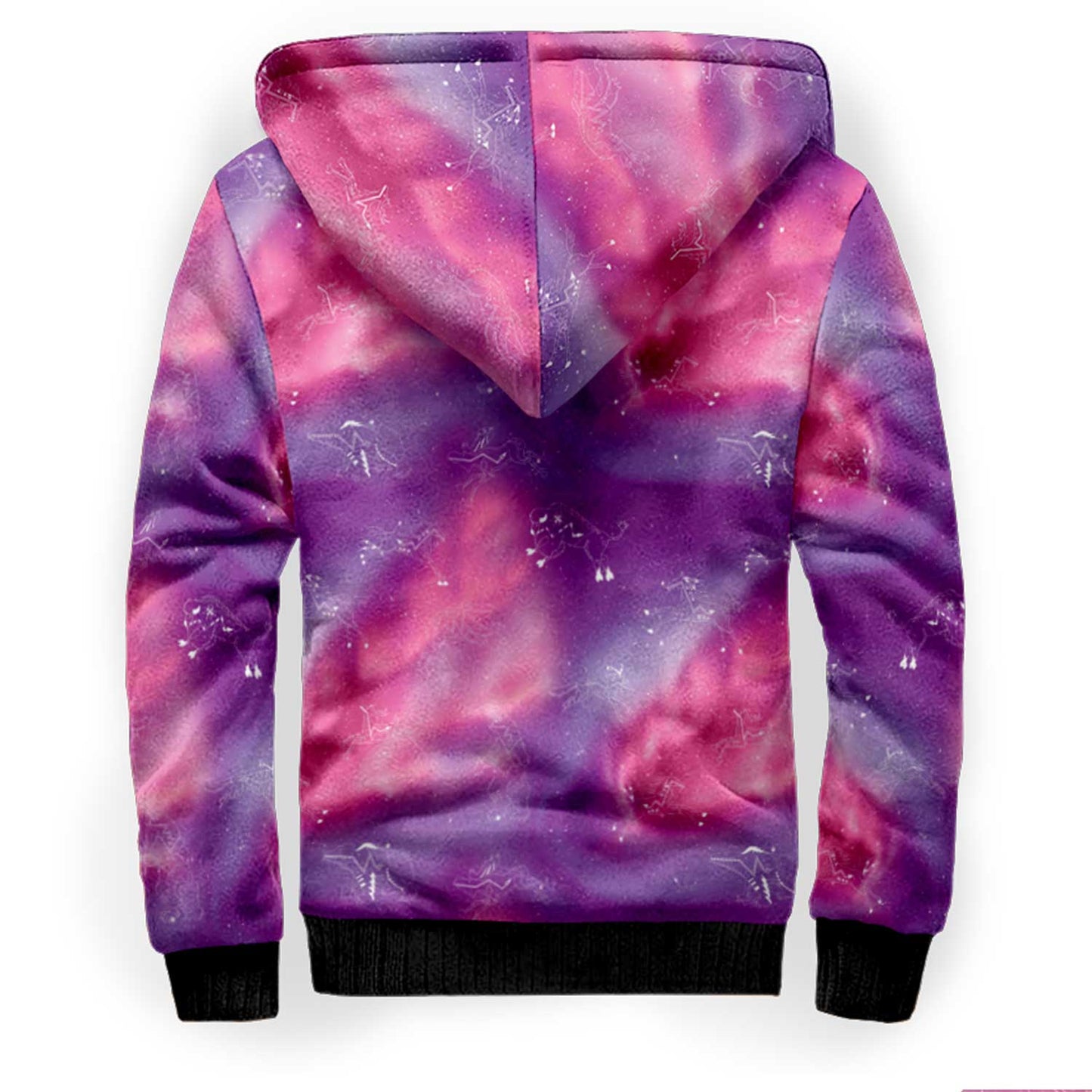 Animal Ancestors 7 Aurora Gases Pink and Purple Sherpa Hoodie