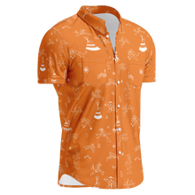 Load image into Gallery viewer, Ledger Dables Orange Hawaiian-Style Button Up Shirt
