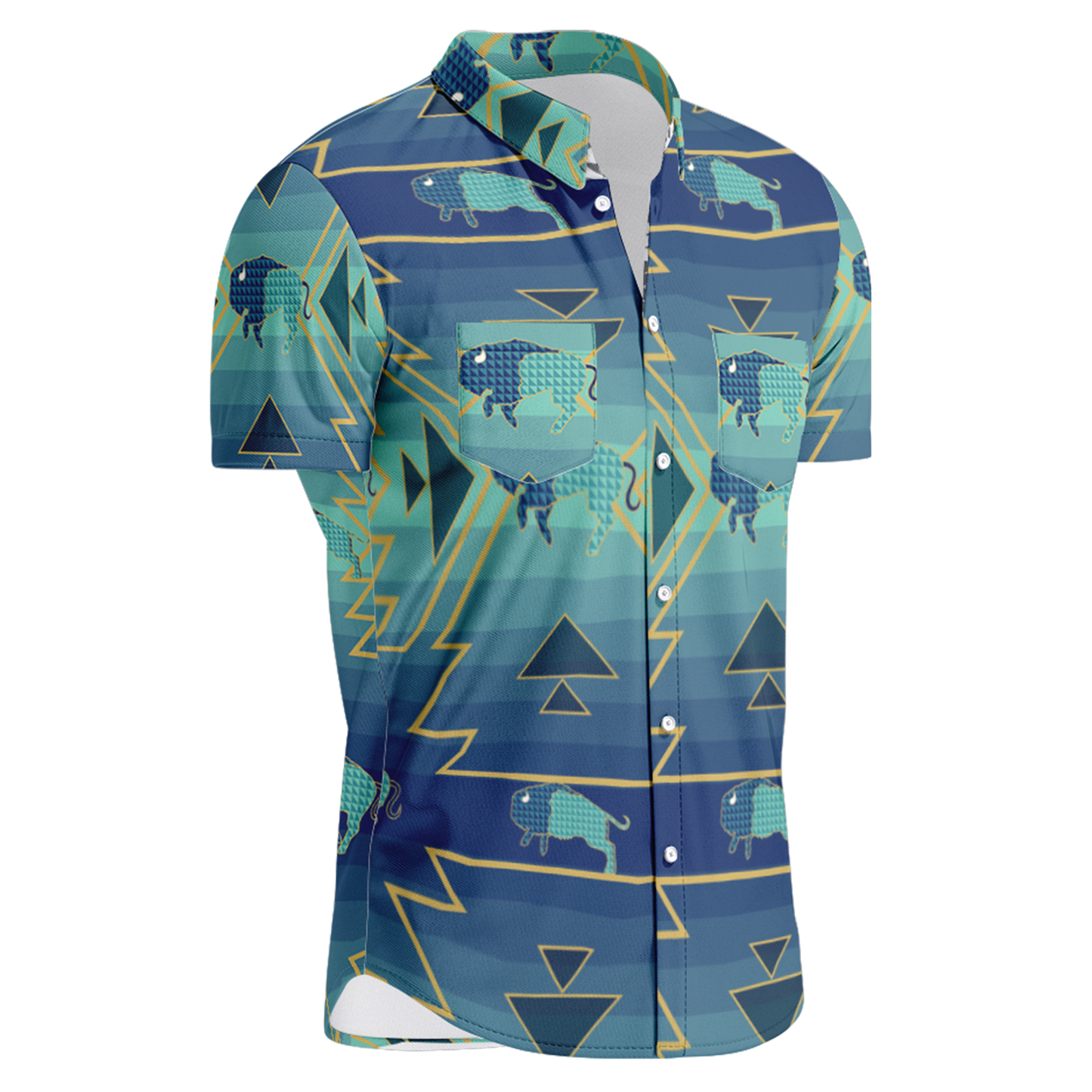 Buffalo Run Hawaiian-Style Button Up Shirt