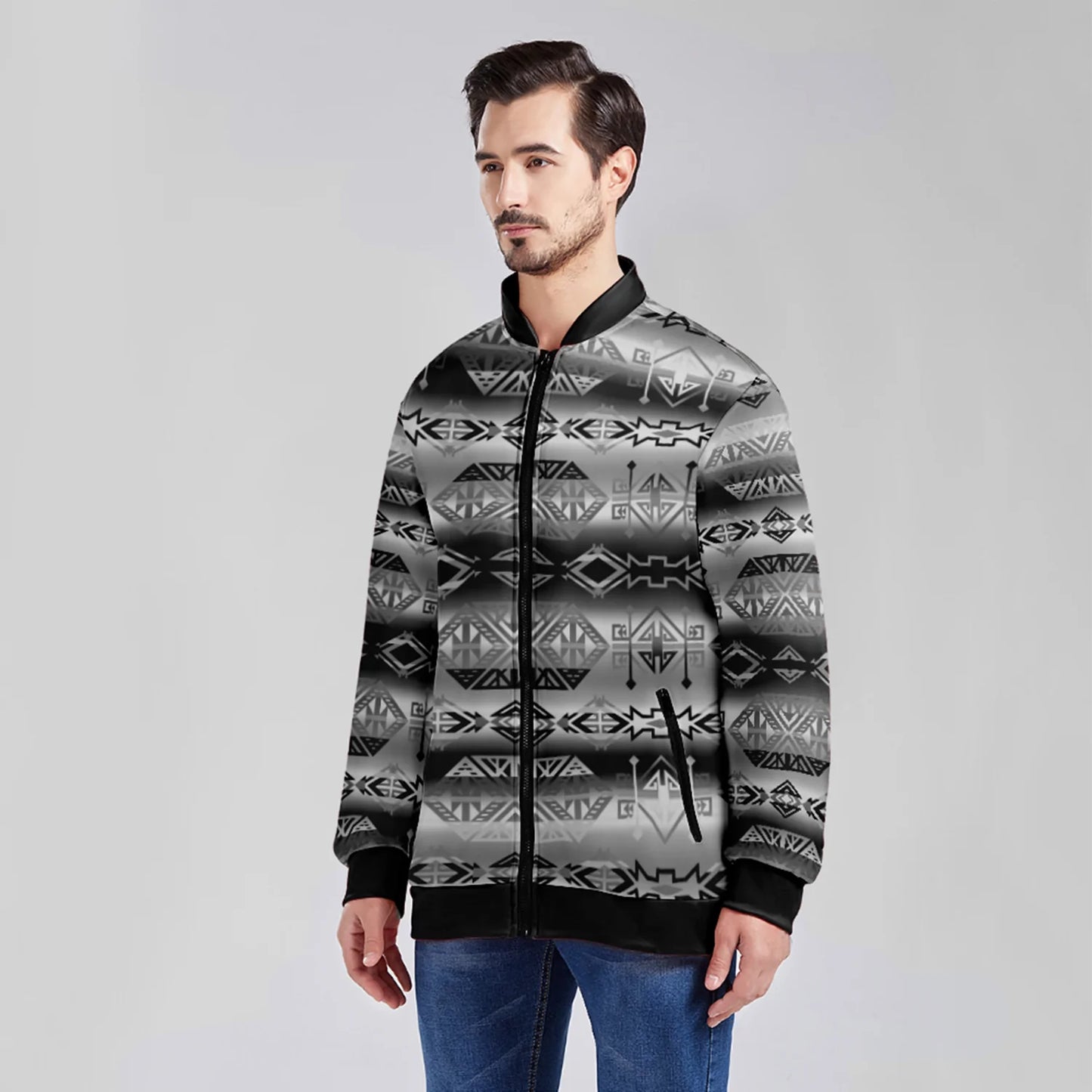 Trade Route Cave Zippered Collared Lightweight Jacket