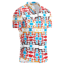 Load image into Gallery viewer, Fire Colors Hawaiian-Style Button Up Shirt
